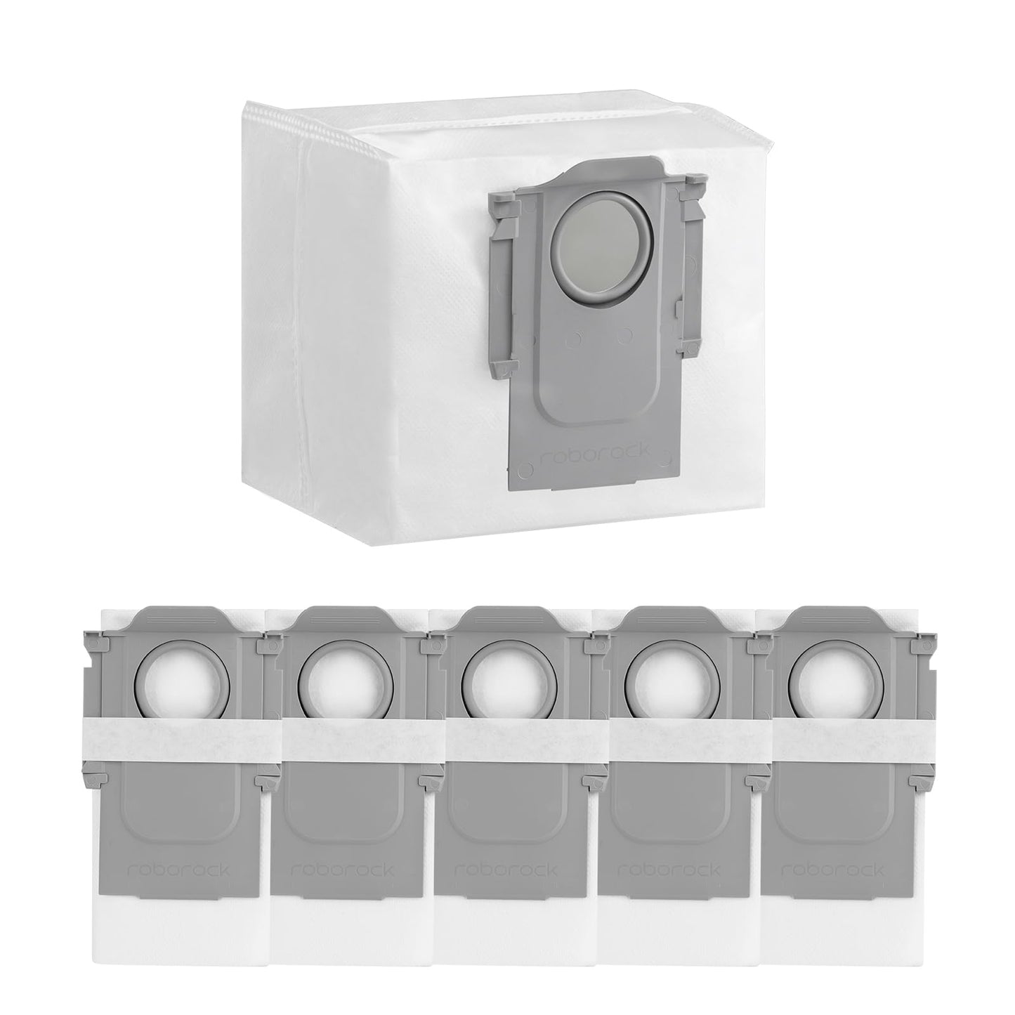 Roborock 6-Pack Disposable Dust Bags for Robot Vacuum Cleaner S8 Pro Ultra, S8+, Q7 Max+, Q8 Max+, Q5 Max+, Q5+, Q10 S5+, Q10 X5+, Q7 M5+