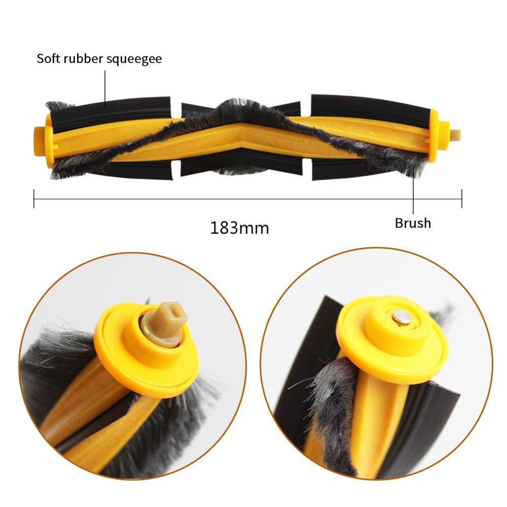 15 PCS Replacement Accessories Kit for Ecovacs Deebot OZMO 950/920 Robotic Vacuum Cleaner,15 Pack(6 Side Brushes,3 Filters,1 Main Brushes,5 Mop Pads)