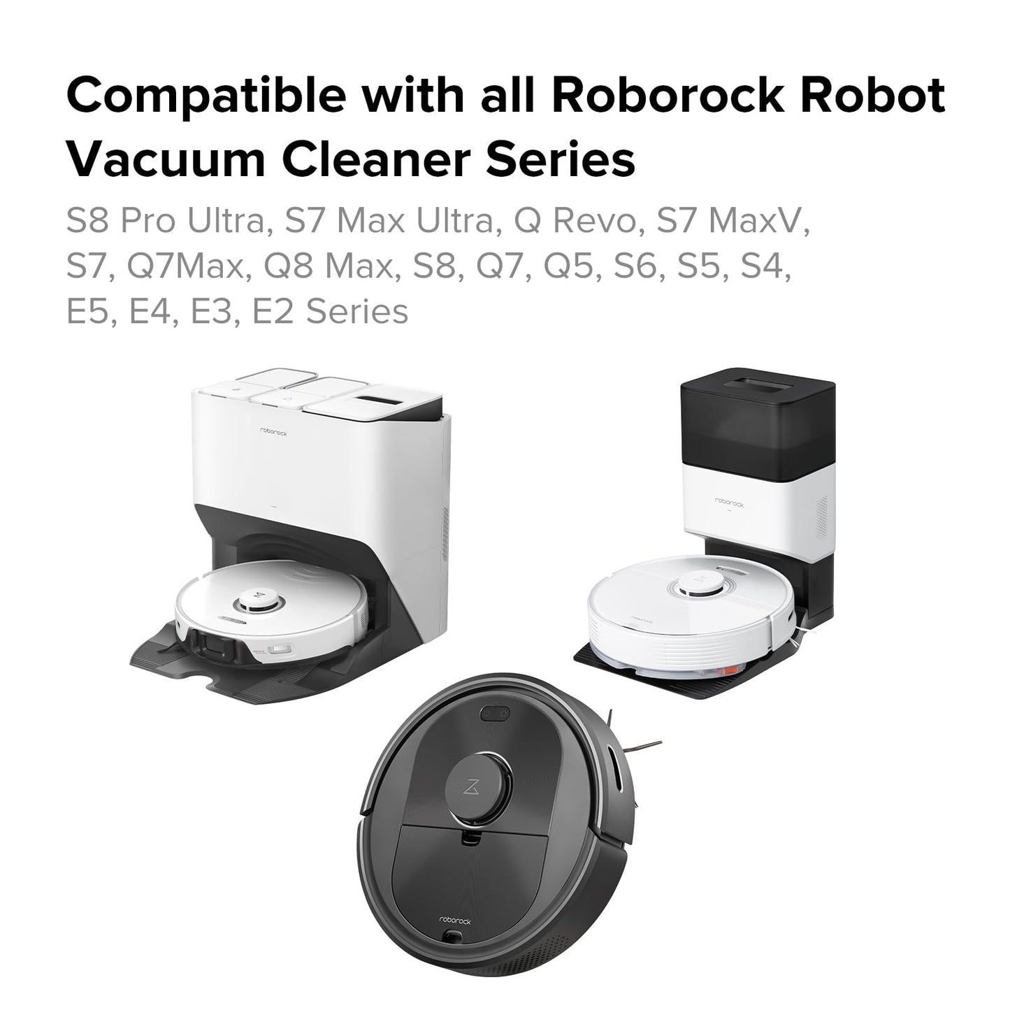 roborock Side Brushes Replacement (2 Pieces) for S8 Pro Ultra, S7 Max Ultra, Qrevo, Roborock Qrevo Slim, Series of S7 MaxV/S7/Q7Max/Q8 Max/S8/Q7/Q5/S6/S5/S4/E5/E4/E3/E2 Robot Vacuum Cleaner