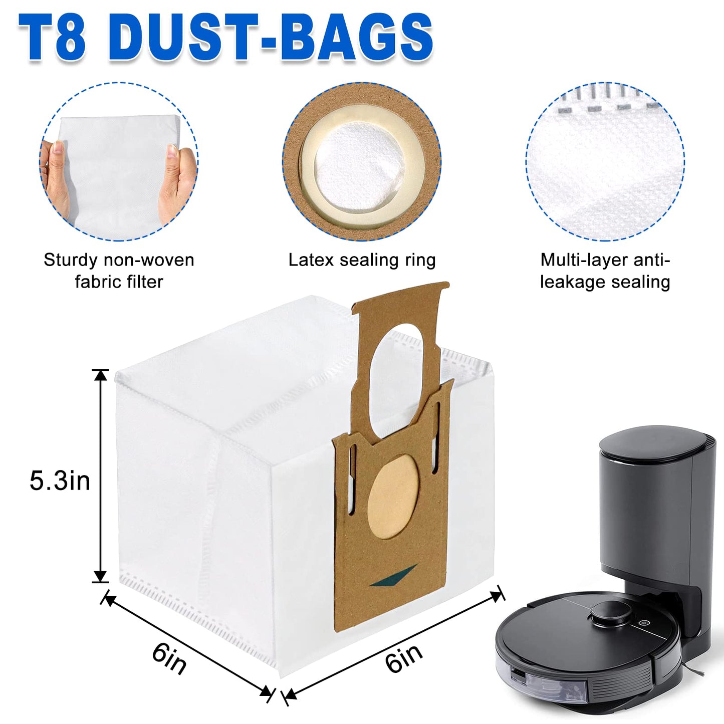 Replacement Parts for ECOVACS Deebot Ozmo t8, t8 aivi, t8+ t8 aivi+, t8max, n8 pro plus/n8 pro, n8+ plus, n8 pro+, t9 aivi t9 pro t9 max
