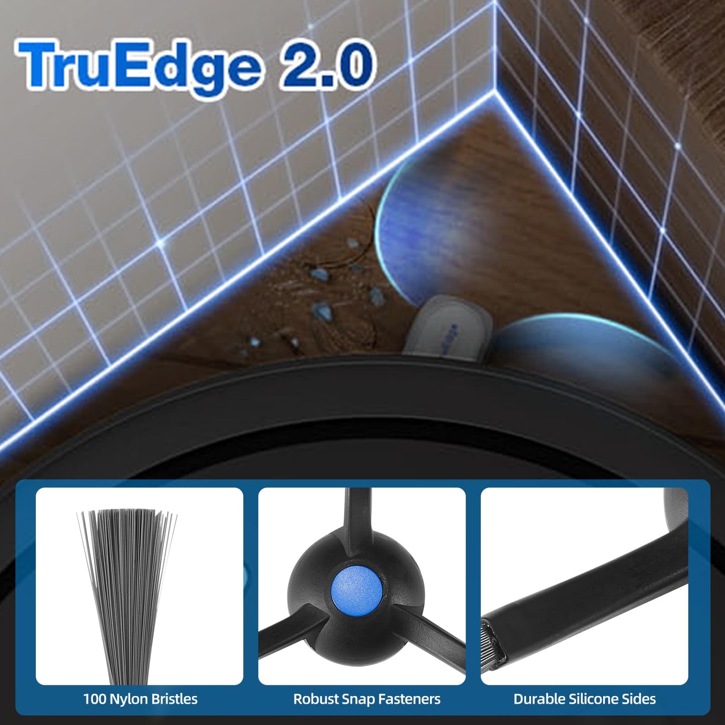 25 Pack Accessories for ECOVACS DEEBOT T50 PRO Omni / T50 Omni Robot Vacuum, Replacement 2 Anti Tangle Main Brush 6 Mop Pads 6 Dust Bag 6 Sidebrush 4 Filter 1 Cleaning Brush