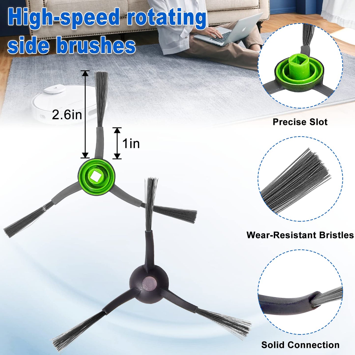 Replacement Parts for ECOVACS Deebot Ozmo t8, t8 aivi, t8+ t8 aivi+, t8max, n8 pro plus/n8 pro, n8+ plus, n8 pro+, t9 aivi t9 pro t9 max