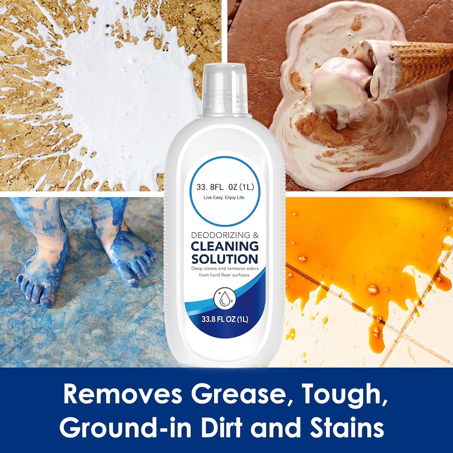 Tineco Floor Cleaning Solution 1L for iFLOOR Series (EXCEPT iFLOOR 5 Steam), FLOOR ONE S3 / S5 / S6 / S7 / S9 Artist Series (EXCEPT S5 Steam / S7 Steam/ S9 Artist Steam) Wet Dry Vacuum (33.8 OZ*2)