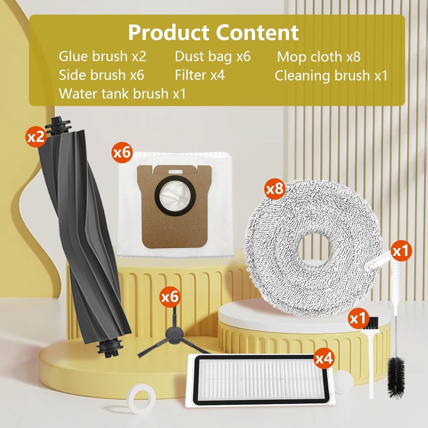 14Pcs Compatible with Dreame L10s Ultra Gen 2/X50 Ultra/L40 Ultra Robot Vacuum,3.2-Liter Large Capacity Activated Carbon Adsorptio Bags,Four-Layer Sealed Disposable dust bag,9 Week