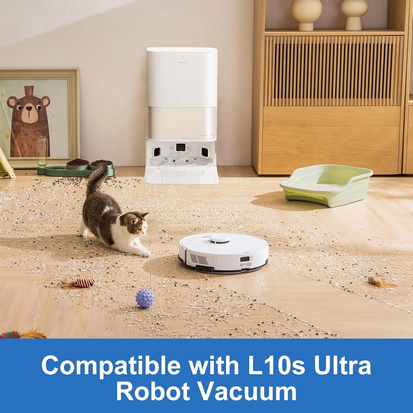 Floor Cleaning Solution Compatible with Dreame Cleaning Solution, Multi-Surface Original Flavor L10 Ultra Detergent, Compatible with L10s Ultra Robot Vacuum (300ml) (1 Bottle)