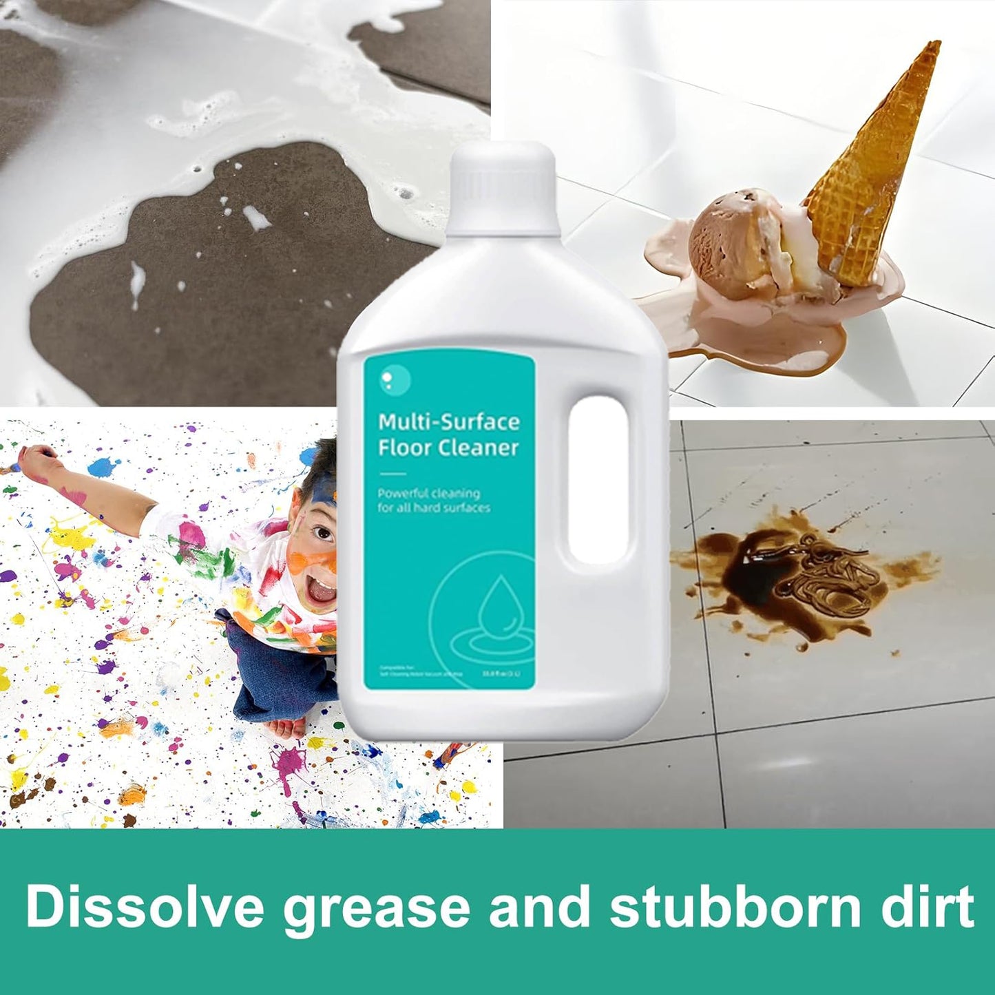 Floor Cleaning Solution Original Scent Compatible with Dreame Vacuum Cleaner Solution, Residue & Streak Free, Suitable for All Robot Vacuum Cleaners and Wireless Wet Dry Dual-Use Vacuum Cleaners