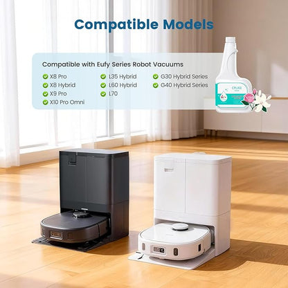 Floor Cleaning Solution Compatible with eufy Omni C20, X8 Pro, X10 Omni, G series, L Series Robot Vacuums, Dilution Ratio 1:200, 473 ml /15.99 fl oz, for Multi-Surface Hard Floor