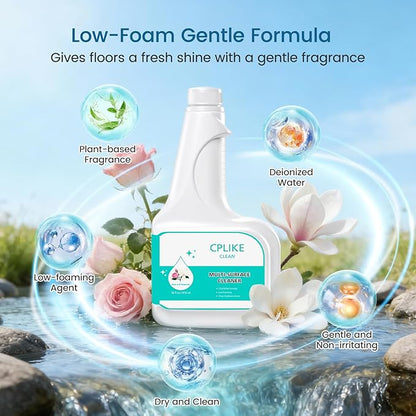 Floor Cleaning Solution Compatible with eufy Omni C20, X8 Pro, X10 Omni, G series, L Series Robot Vacuums, Dilution Ratio 1:200, 473 ml /15.99 fl oz, for Multi-Surface Hard Floor