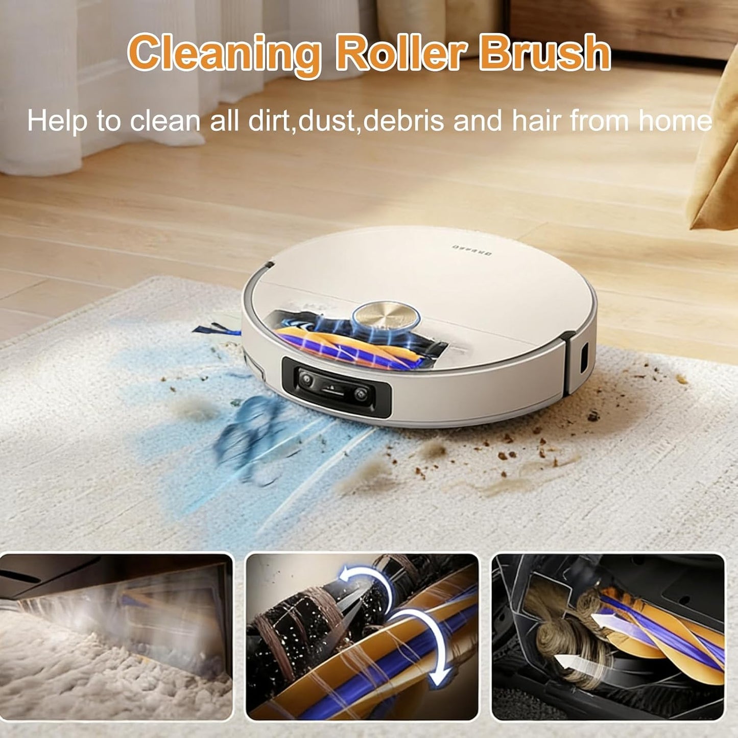 26 Pcs Replacement Kit for DREAME X60 Max Ultra Robot Vacuum, Includes 2 Main Roller Brush, 6 Mop Pad, 6 Dust Bag, 6 Side Brush, 4 HEPA Filter, 2 Cleaing Tool