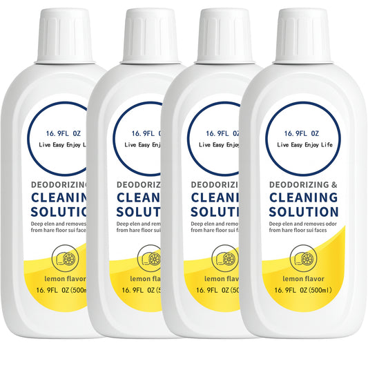 Compatible for Tineco FLOOR ONE S5/S3/IFLOOR3/IFLOOR2, Compatible for IFLOOR SERIES Vacuum Robot,Floor Cleaning Liquid Solution Lemon Flavor 500ml(pack of 4)