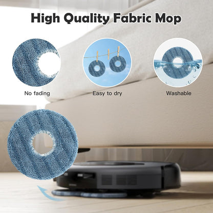 C20 Accessories Kit Replacement for Eufy Omni C20 Vacuum Cleaner,1 Main Brush,4 Mop Cloth Pads,4 Side Brushes,4 HEPA Filters,6 Replacement Dust Bags,1 Cleaning Tools,1 Screwdriver