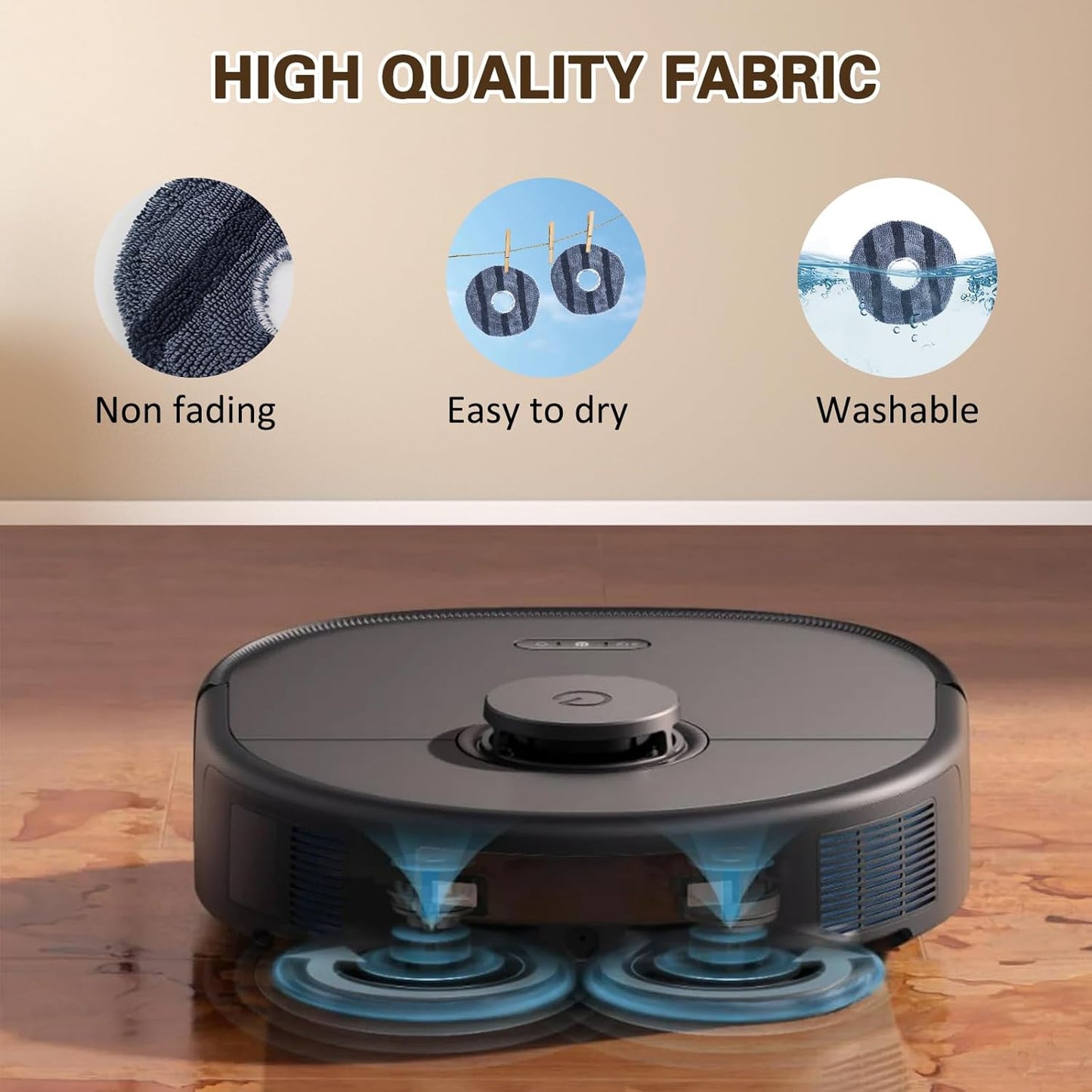 VIEWALL 19 Pack X10 Accessories Kit Replacement for Eufy X10 Pro Omni Vacuum,1 Main Brush,4 Mop Cloth Pads,4 Side Brushes,2 HEPA Filters,6 Replacement Dust Bags,1 Cleaning Tools,1 Screwdriver