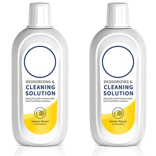 Floor Cleaning Liquid Solution Lemon Flavor 500ml*2, Compatible for Tineco FLOOR ONE S5/S3/IFLOOR3/IFLOOR2, Compatible for IFLOOR SERIES Vacuum Robot