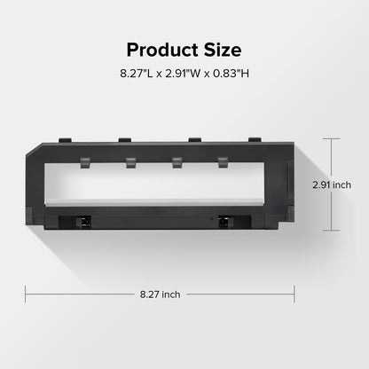roborock Rubber Main Brush Cover Guards for S7/Q5/Q7 Robot Vacuum Roller Brush Cover Replacement Parts (Black)