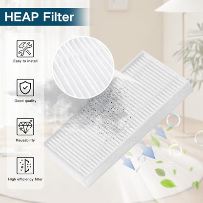 C10 Accessories Kit Replacement for eufy Robot Vacuum C10,1 Main Brush,4 Side Brushes,4 HEPA Filters,6 Replacement Dust Bags,1 Cleaning Tools