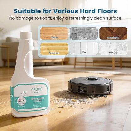 Floor Cleaning Solution Compatible with eufy Omni C20, X8 Pro, X10 Omni, G series, L Series Robot Vacuums, Dilution Ratio 1:200, 473 ml /15.99 fl oz, for Multi-Surface Hard Floor
