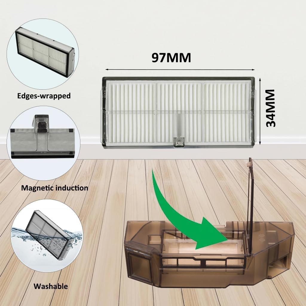 Accessories for Dreame L10s Ultra Gen 2 / L10s Ultra Heat ONLY; Dreame L40s Ultra AE/CE X30 Ultra D30 Ultra Mova E30 Ultra/Mops dust Bag Filter HEPA Main Brushes Side Brushes