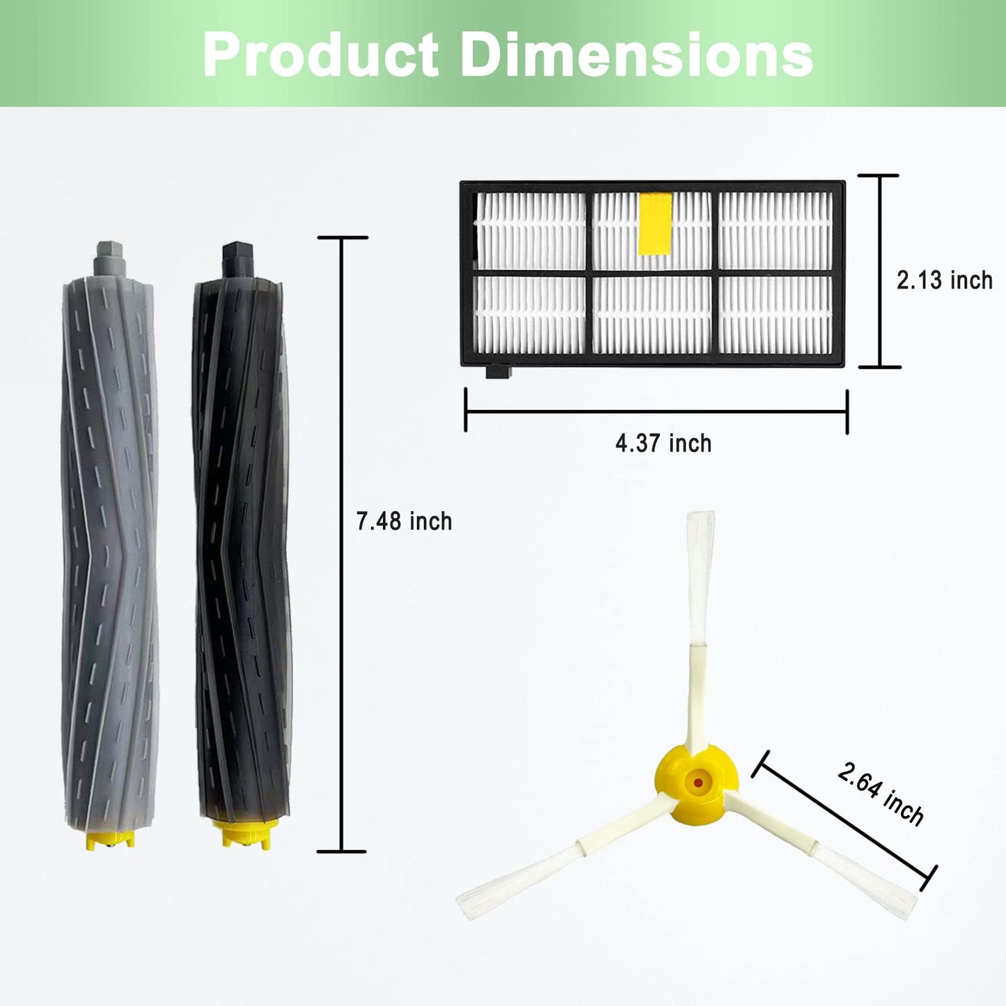 Replacement Parts Compatible for iRobot Roomba 800 900 Series 960 860 805 850 980 861 864 866 870 871 880 890 891 981 985 961 Vacuum