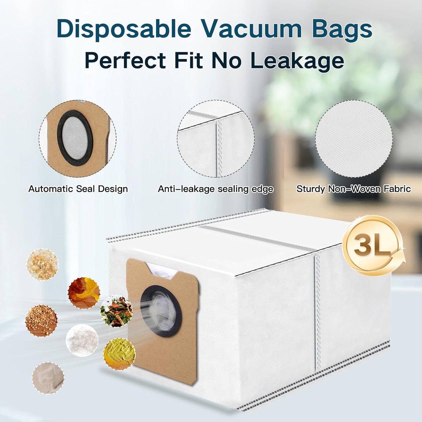 C10 Accessories Kit Replacement for eufy Robot Vacuum C10,1 Main Brush,4 Side Brushes,4 HEPA Filters,6 Replacement Dust Bags,1 Cleaning Tools