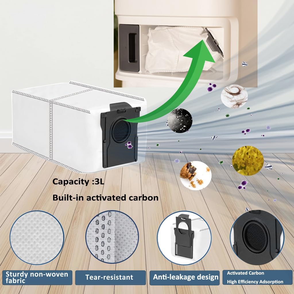 Replacement Parts Accessories for Dreame X40 Ultra Complete L40 Ultra (Gen 2) X40 Master MOVA P10 Pro Ultra (Gen 2) / P50 Pro Ultra Mop Pads *6 Dust Bag*4 Filter HEPA*4 Main Brushes*2 Side Brushes*4