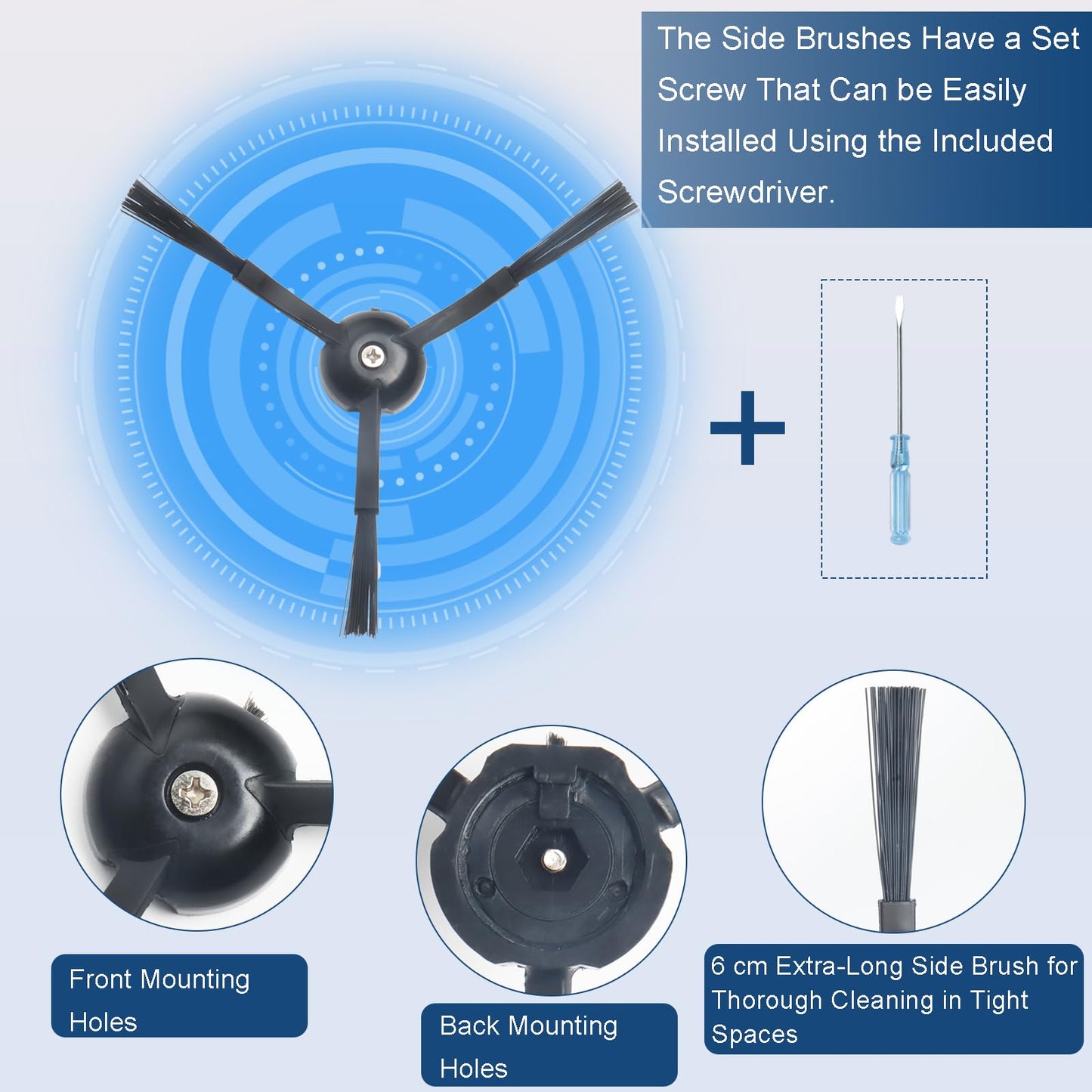 Replacement Parts for Roborock Qrevo Vacuum Cleaner Accessories Kit（19 Pack）