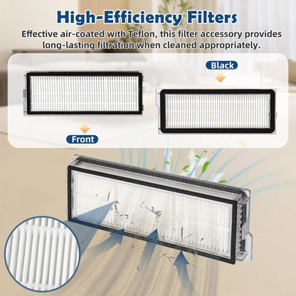 Accessories Replacement Kit for Roborock Q Revo S, Q Revo Pro, Q Revo Plus Robot Vacuum（18 Pack）