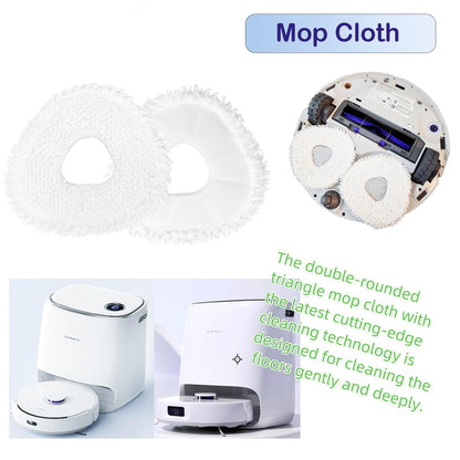 Replacement Mop Pads Compatible with Narwal Freo Pro X Ultra Narwal Freo Z Ultra Z10 T10 J3 J4 J5 R10 Microfiber Resuable Mop Cloth Robot Vacuum Cleaner Accessories