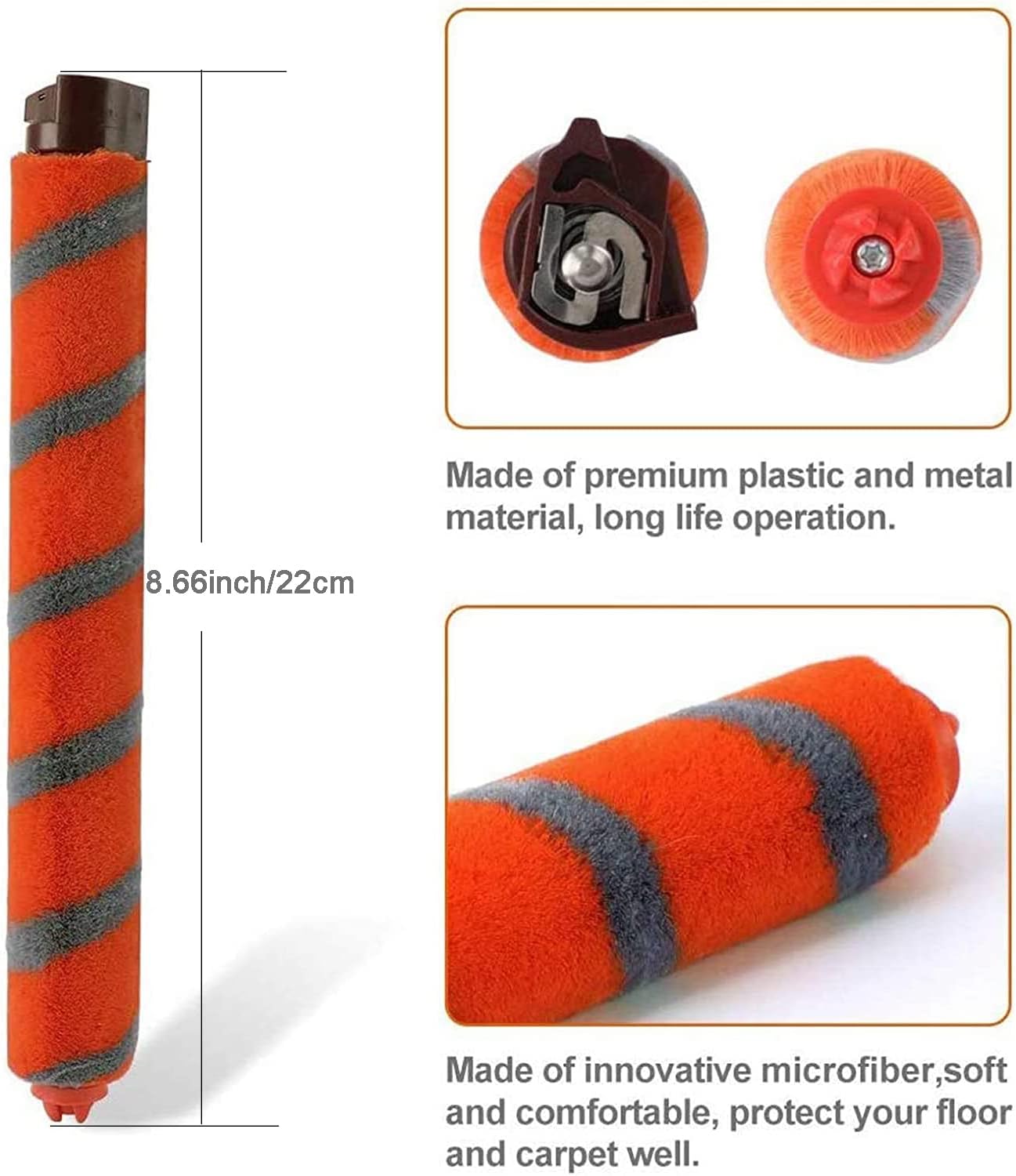 Replacement Soft Brush Roll Compatible with Shark NV800 NV801 NV803 HV380 HV381 HV382 HV383 HV384Q UV810 DuoClean Vacuum Cleaner 2 Pack