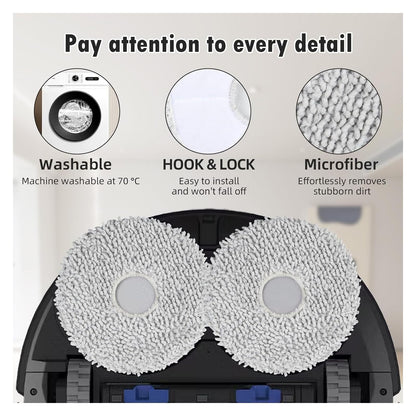 Replacement Parts for Ecovacs Deebot X5 Pro / X5 pro Omni - 14 in 1 Maintenance Accessories Kit: Main Brush, Side Brushes, HEPA Filters, Mop Pads, Dust Bags