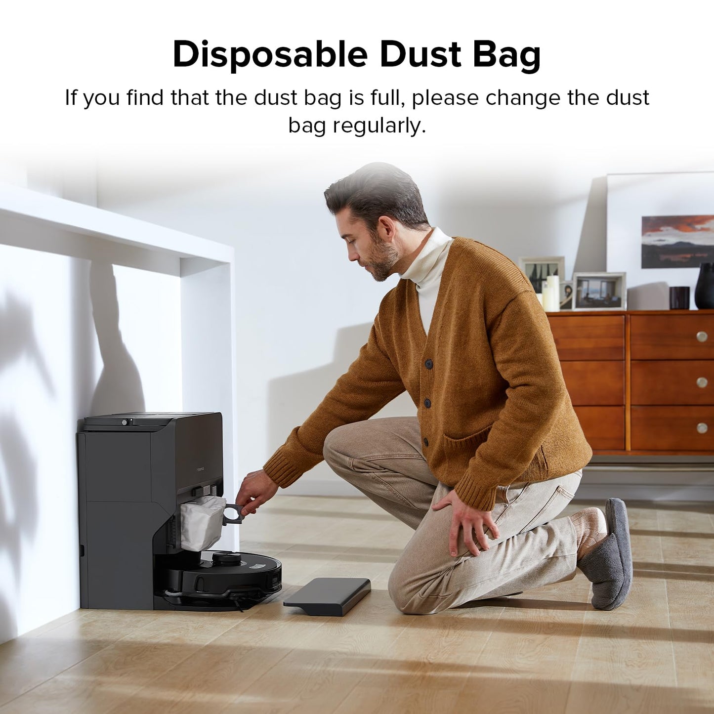 roborock 6 Packs Disposable Dust Bags for QRevo series S8MaxVUltra, S8MaxUltra, QrevoMaxV, QrevoPro, Qrevo Curv CurvX, QrevoCurvS5X,QrevoEdge,Saros10series,Qrevo Slim, QrevoEdgeS5A,QV 35A Robot Vacuum（副本）