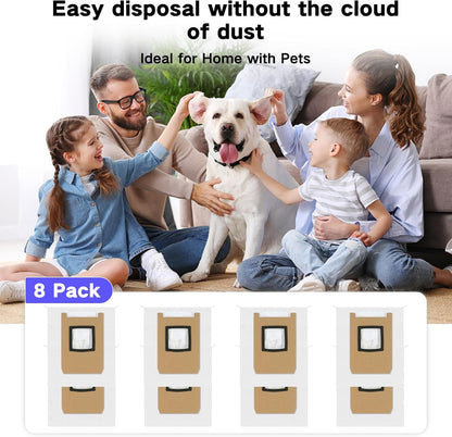 E25 Dust Bags Compatible with Eufy E25 Omni / E28 Omni / C28 Omni Robot Vacuum Cleaner, 4-Layer Replacement Disposable E28 Dust Bags