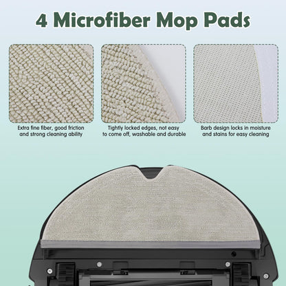 Q5 Pro Accessories Kit Replacement Compatible with Roborock Q5 Pro / Q5 Pro+ / Q8 Max / Q8 Max+ Robot Vacuum, 1 Dual Main Brush, 4 Mop Cloth Pads, 6 Side Brushes, 4 Washable Filter, 1 Tool