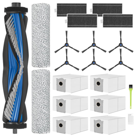 X8 OMNI Accessories Kit for ECOVACS DEEBOT X8 PRO OMNI Compatible with Yeedi S14 Plus Vacuum Cleaner, 21Pcs Replacement Parts, Main Brush, Roller Mop, Filters, Dust Bags, Side Brush, Tools