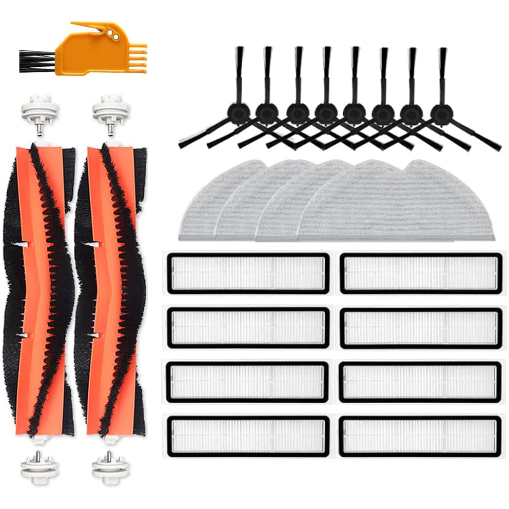 23 Pack Replacement Parts Accessories for Dreame D9 D9 Max L10 Pro Robot Vacuum Cleaner, Include Main Brush Side Brushes HEPA Filter Mop Cloth