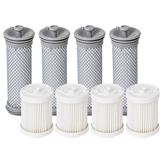 8 Pack Replacement filter kit for Tineco A10/A11 Hero, A10/A11 Master & PURE ONE S11/S12/X, PWRHERO11 Snap Cordless Vacuums, 4 pack pre filters & 4 pack post filters