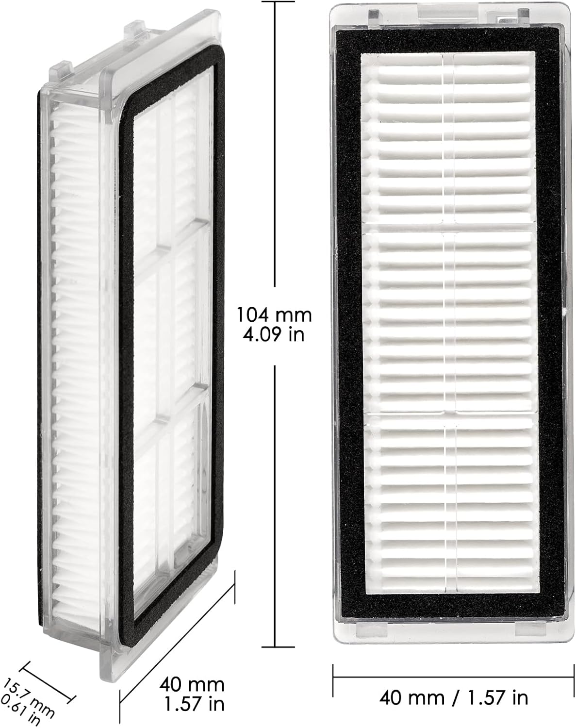 (8 Pieces) HEPA Filters Compatible for Dreametech L20 Ultra/ L30 Ultra Robot Vacuum Filter Kit, Replacement Parts 8 Filters