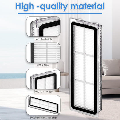 (5 Pieces) L10s Ultra HEPA Filter Compatible with Dreame L10s Ultra, L10s Pro, L10 Ultra, Z10 Pro, S10, S10 PRO, S10 PLUS, B101CN, W10, X10+, L10+ plus, Z10 pro, Robot Vacuum Cleaner Accessories