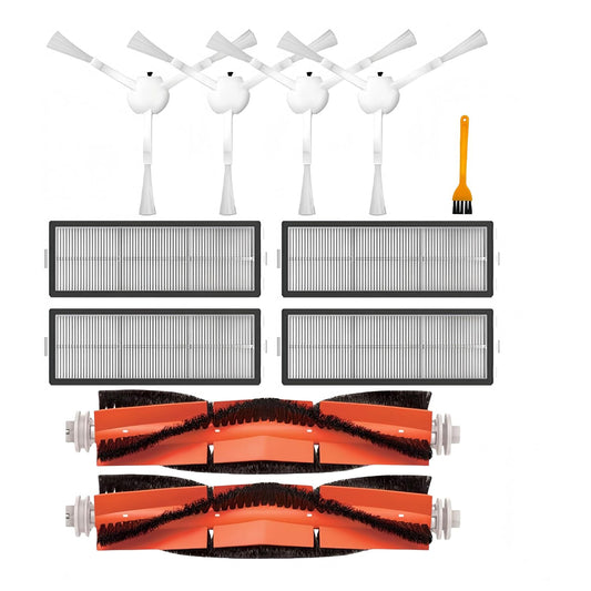 Accessories Kit for Dreame Bot D10 Plus RLS3D Robot Vacuums, 2 Main Brush, 4 HEPA Filter, 4 Side Brush, 1 Cleaning Tool, Replacement Parts Spare Repair Attachments
