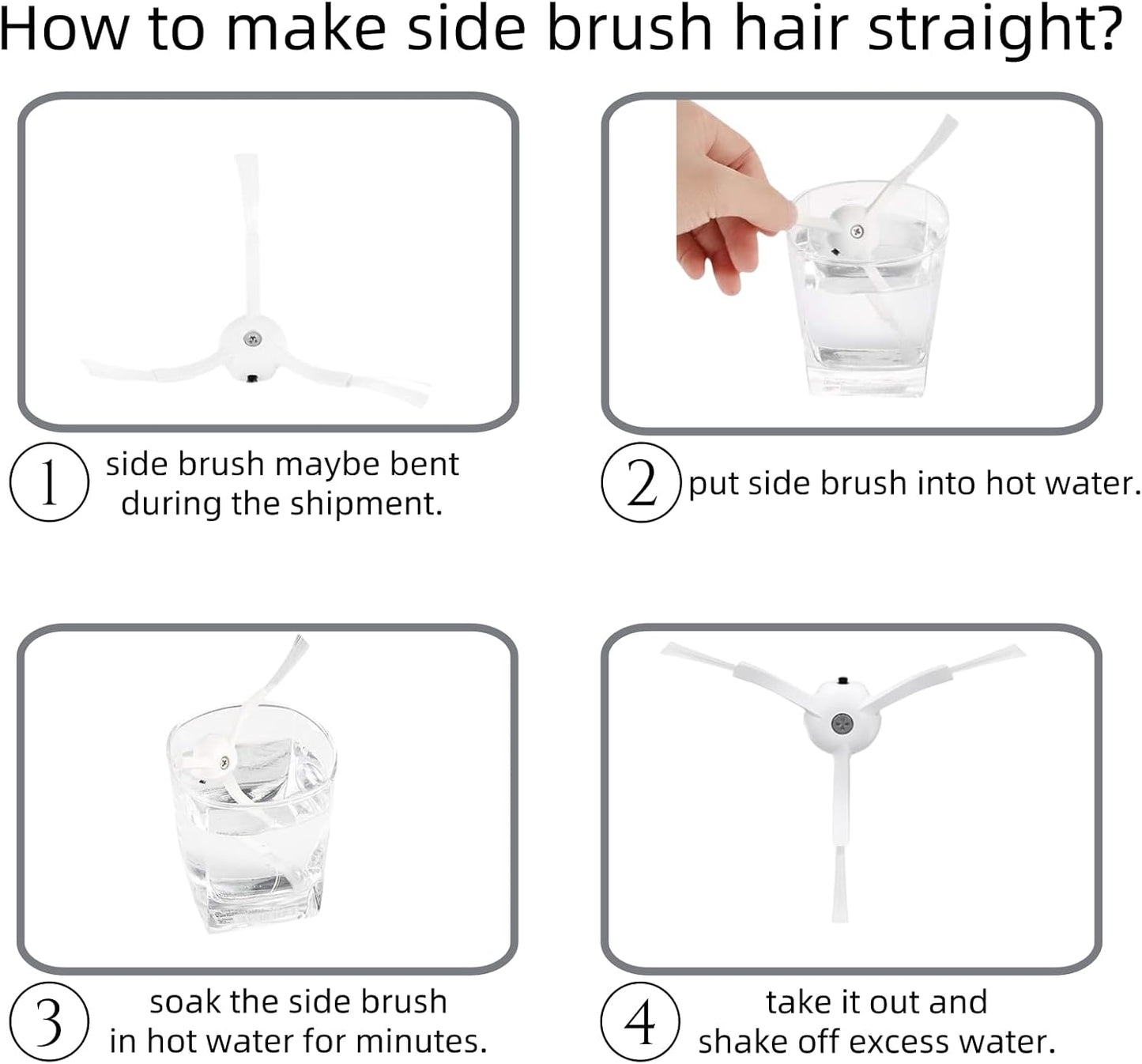 Accessories Kit for Dreame Bot D10 Plus RLS3D Robot Vacuums, 2 Main Brush, 4 HEPA Filter, 4 Side Brush, 1 Cleaning Tool, Replacement Parts Spare Repair Attachments