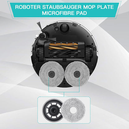 Moppscocks with wiped plates Spare parts for Dreame X50 Ultra Complete/L40S Pro Ultra/X50 Master/L50 Pro Ultra, for MOVA V50 Ultra Complete Robot vacuum cleaner Wischpad Wischmopp Mopper holder