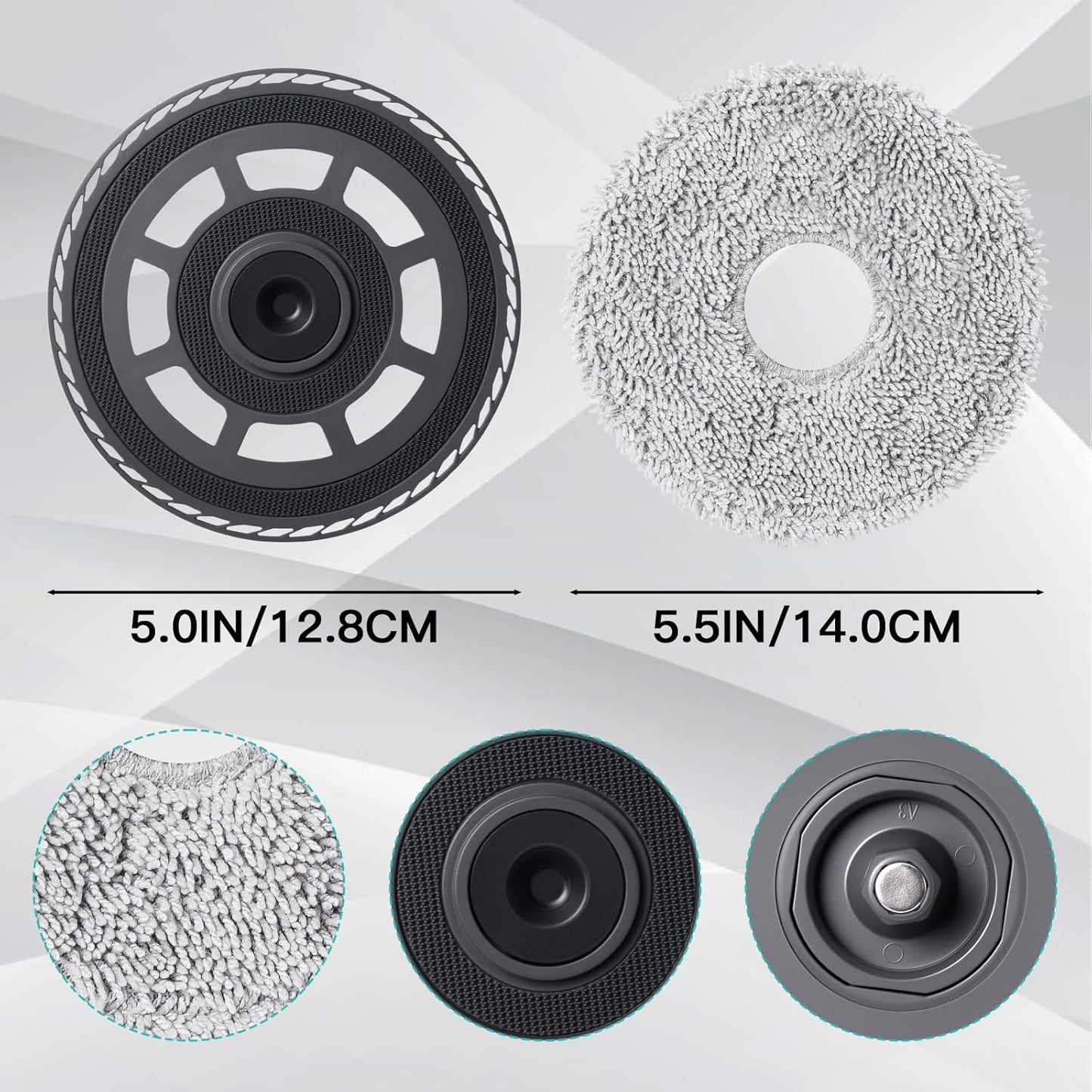 Moppscocks with wiped plates Spare parts for Dreame X50 Ultra Complete/L40S Pro Ultra/X50 Master/L50 Pro Ultra, for MOVA V50 Ultra Complete Robot vacuum cleaner Wischpad Wischmopp Mopper holder