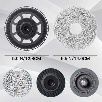 Moppscocks with wiped plates Spare parts for Dreame X50 Ultra Complete/L40S Pro Ultra/X50 Master/L50 Pro Ultra, for MOVA V50 Ultra Complete Robot vacuum cleaner Wischpad Wischmopp Mopper holder