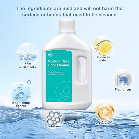 Floor Cleaning Solution Original Scent Compatible with Dreame Vacuum Cleaner Solution, Residue & Streak Free, Suitable for All Robot Vacuum Cleaners and Wireless Wet Dry Dual-Use Vacuum Cleaners