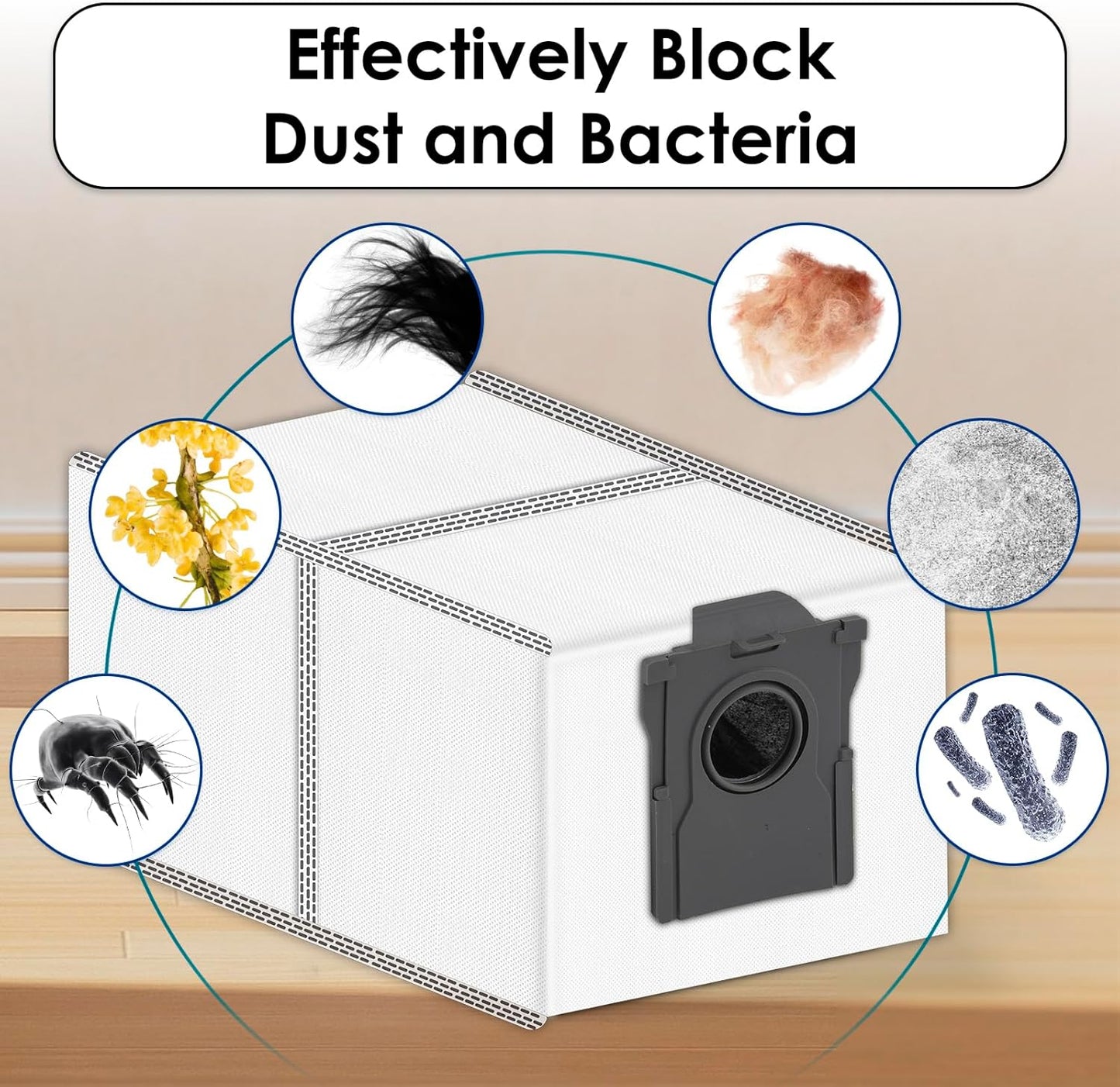 (18 Pack) X50 Ultra Replacement Parts Compatible with Dreame X50 Ultra Robot Vacuum Cleaner, 2 Roller Brushes, 4 Side Brushes, 4 Dust Bags, 4 HEPA Filters, 4 Mop Pads, Accessories Kit