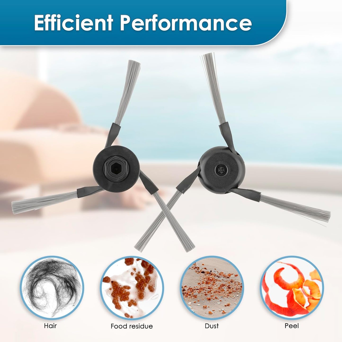 (15 Pack) X50 Ultra Replacement Parts Compatible with Dreame X50 Ultra Robot Vacuum Cleaner, 2 Roller Brushes, 4 Side Brushes, 3 Dust Bags, 3 HEPA Filters, 3 Mop Pads, Accessories Kit