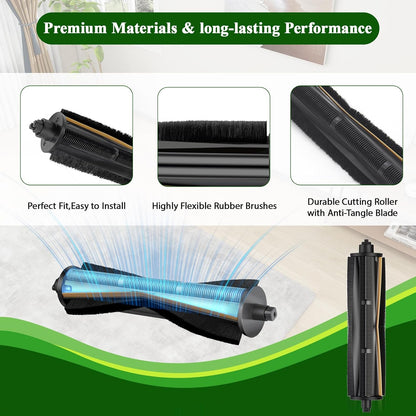 TriCut Brush Replacement Kit for Dreame X40 Ultra, X30 Ultra, L30 Ultra, L10s Ultra, L20 Ultra, L10s Pro Ultra, L40 Ultra Vacuum Cleaner, Accessories with Main Brush, Mop Pads, Dust Bags