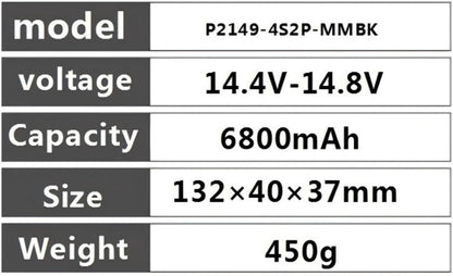Vacuum Cleaner Battery 14.4V 6800mAh Replacement Battery. Compatible With Dreame X40 Ultra / L40 Ultra / X40 Master / W20Pro Ultra / W20 Pro Ultra