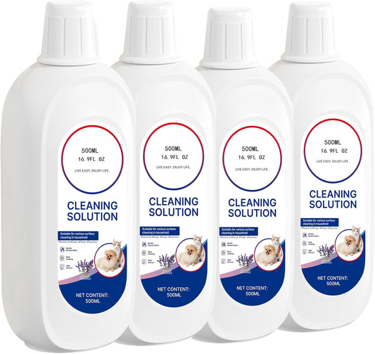 Floor Cleaner Lavender Scent Compatible with Tineco Cleaning Solution Refill, Deep Cleans Residue & Streak Free, Wet Dry Vacuum Mop Cleaners Solution for all Tineco FLOOR ONE & iFloor Series (4PCS)