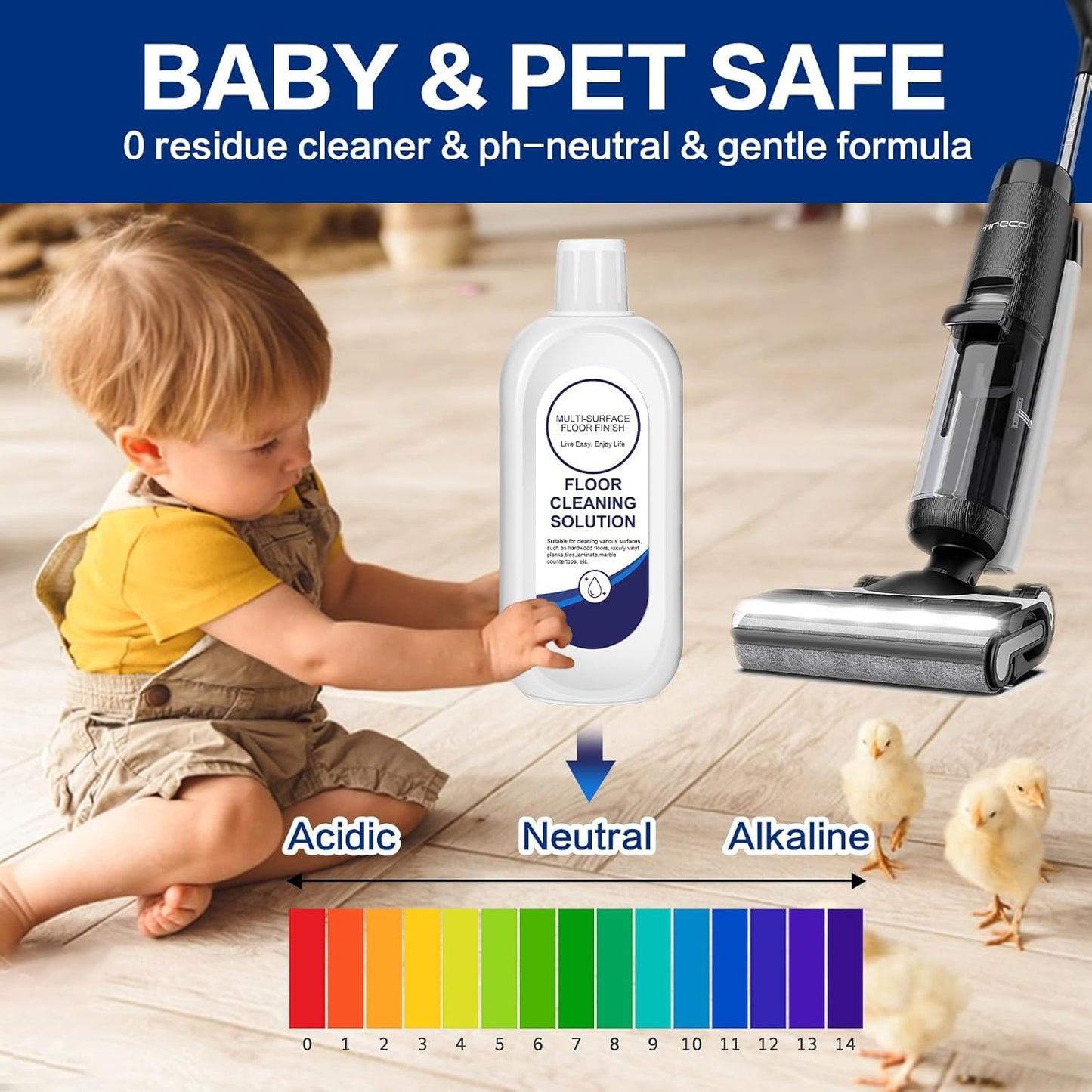 Multi-Surface Floor Cleaning Solution Compatible with Tineco, Cleaner Refill for All Mopping Robot Vacuums and Cordless Wet/Dry Mops (500ml, Original)