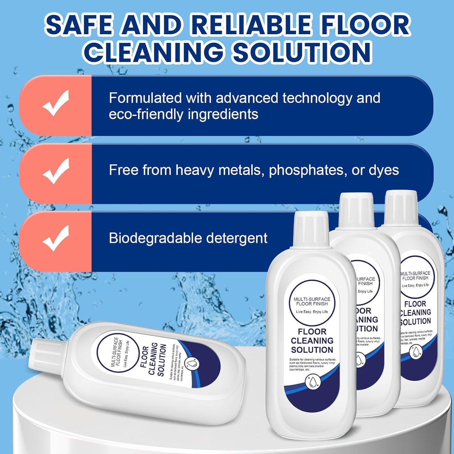 Multi-Surface Floor Cleaning Solution Compatible with Tineco, Cleaner Refill for All Mopping Robot Vacuums and Cordless Wet/Dry Mops (500ml, Original)